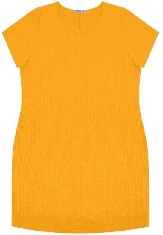 Vestido Feminino Plus Size Amarelo