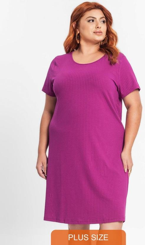Vestido Feminino Plus Size Roxo