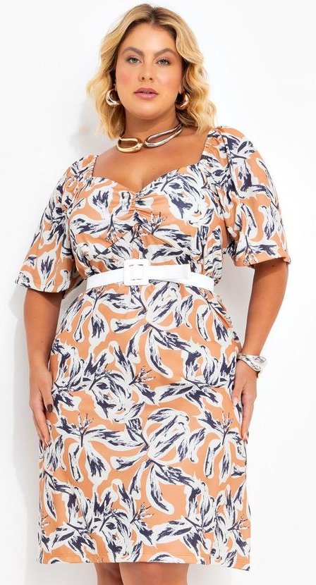 Imagem principal Vestido Floral Orgânico em Jersey Acetinado Marguerite Marguerite