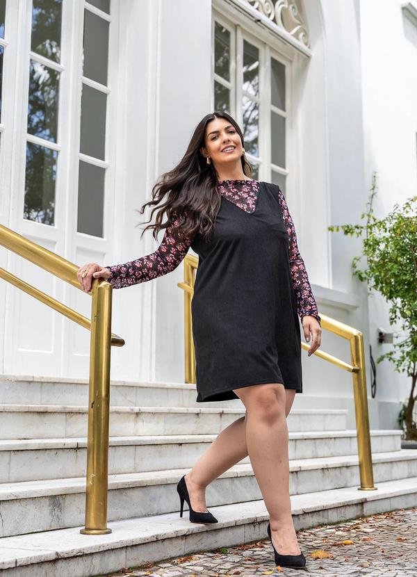 Imagem principal Vestido Preto em Malha Suede Marguerite Marguerite