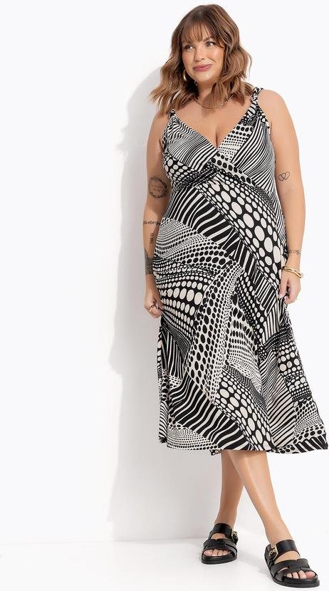 Imagem principal Vestido Poá Abstrato em Canelado Marguerite Marguerite