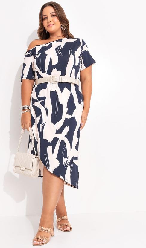 Imagem principal Vestido Abstrata em Malha com Elastano Marguerite Marguerite