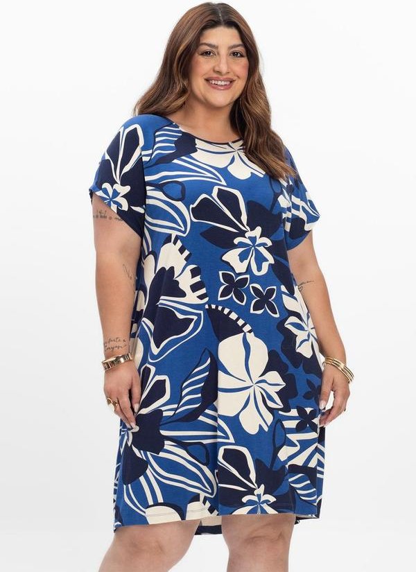 Vestido Curto Feminino Azul