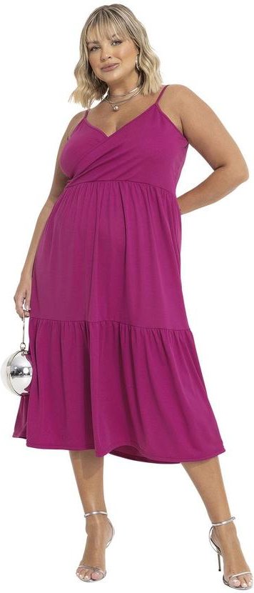 Imagem principal Vestido Pink com Transpasse Plus Size Marguerite Marguerite