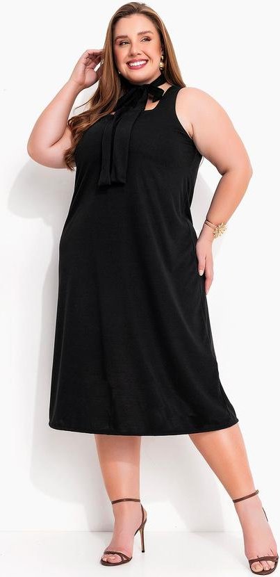 Imagem principal Vestido Preto com Gola Gravata Marguerite Marguerite