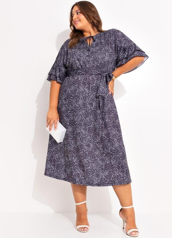 Imagem principal Vestido Rosas em Jersey Acetinado Marguerite Marguerite