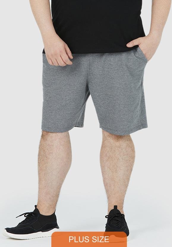 Imagem principal Bermuda Moletom Plus Size Masculina Cinza MALWEE PLUS MALWEE PLUS