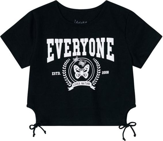 Imagem principal Blusa Cropped em Cotton Infantil Menina Preto Young Class Young Class