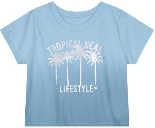 Imagem principal Blusa Cropped em Malha Infantil Menina Azul Young Class Young Class