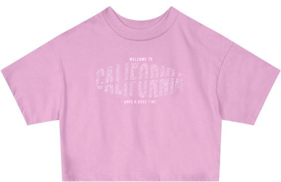 Imagem principal Blusa Cropped em Malha Infantil Menina Rosa