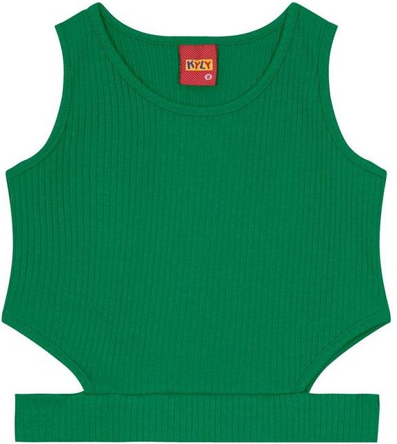Imagem principal Blusa Cropped Infantil Menina Básica Verde Kyly Kyly