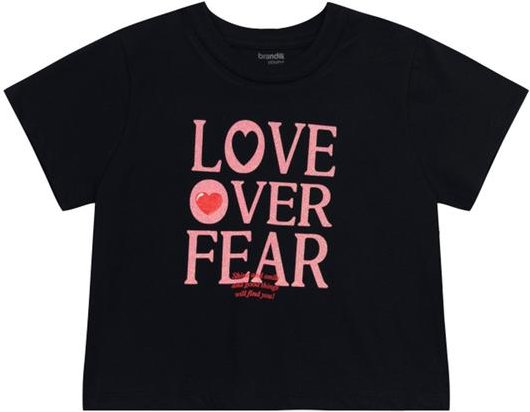 Imagem principal Blusa Cropped Teen Menina com Glitter Preto Brandili Brandili