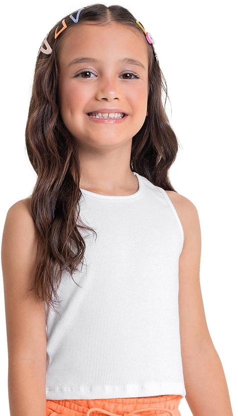 Imagem principal Cropped Básico em Ribana para Menina Branco Quimby Quimby