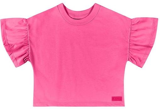 Imagem principal Cropped Básico Infantil para Menina Rosa Quimby Quimby