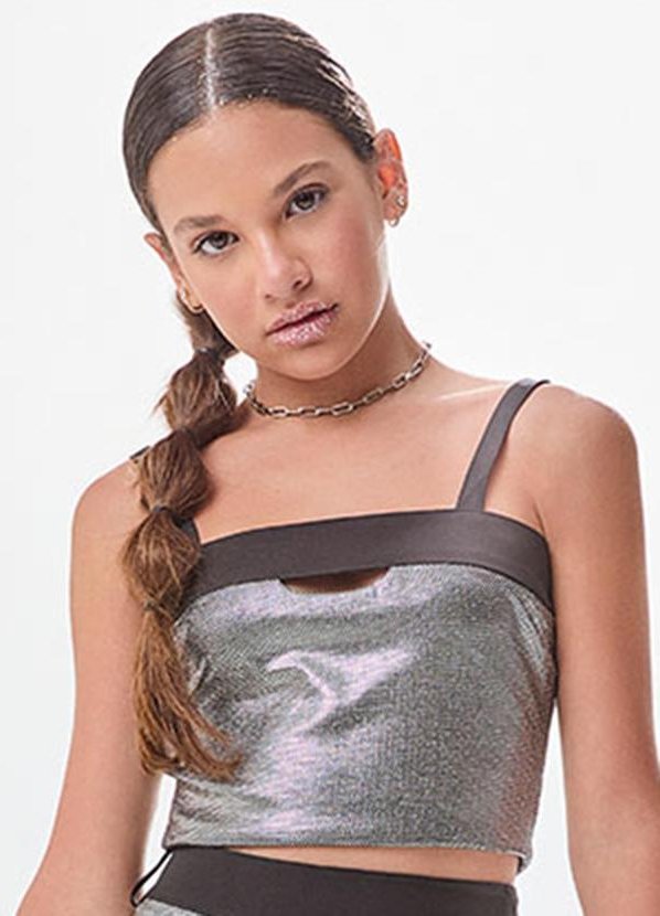 Imagem principal Cropped de Foil Prata Prata I Am I Am