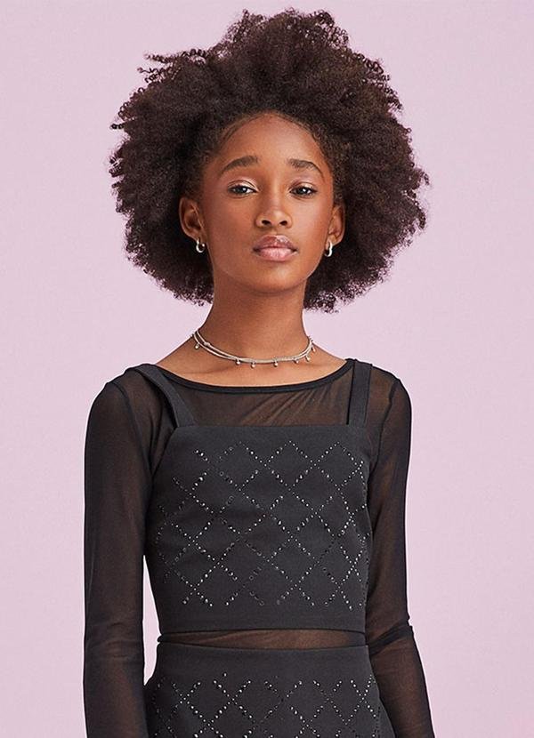 Imagem principal Cropped de Strass Preto I Am I Am