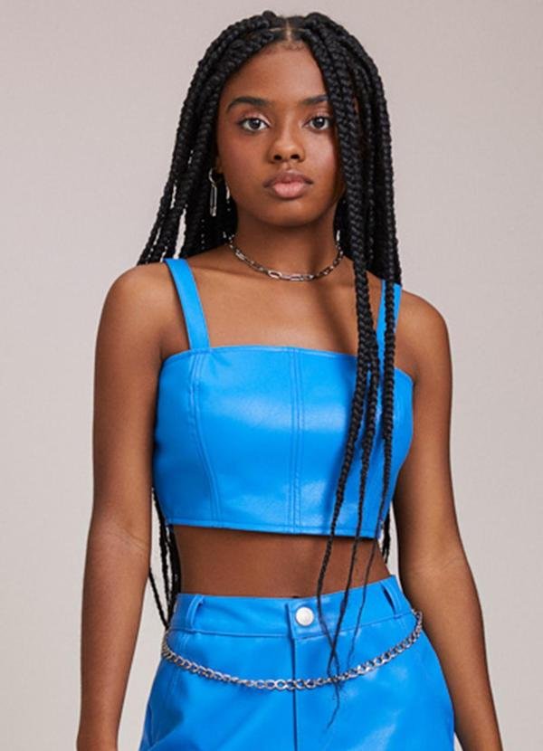 Imagem principal Cropped Fake Leather Azul I Am I Am