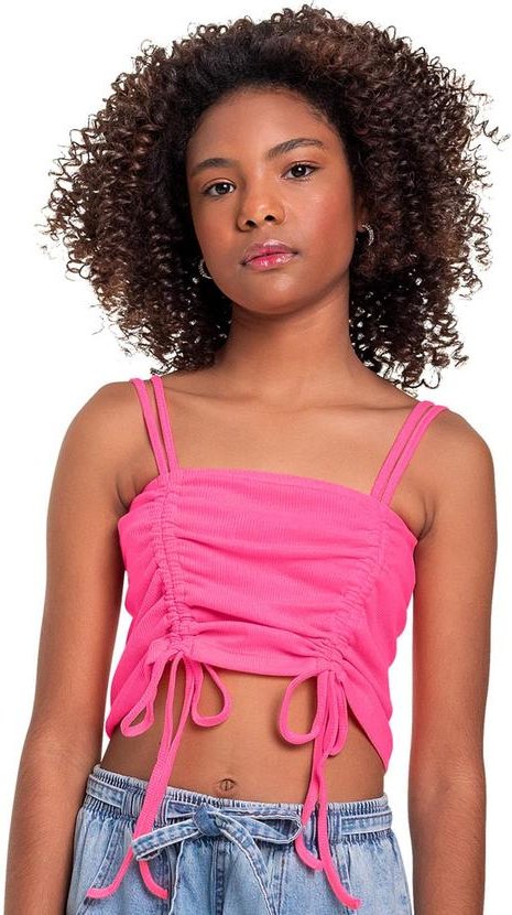 Imagem principal Top de Alcinha em Ribana Juvenil Rosa Gloss Gloss