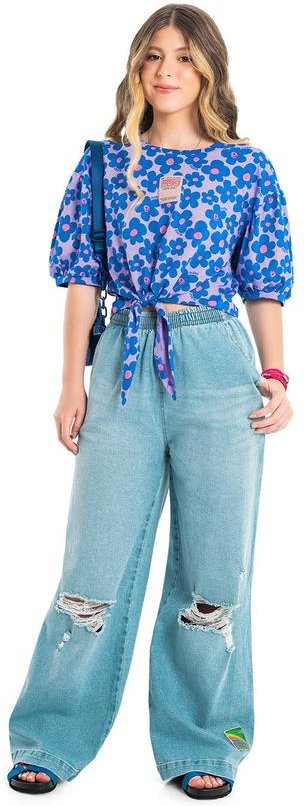 Imagem principal Blusa Infantil Flores de Primavera Roxo Gloss Gloss