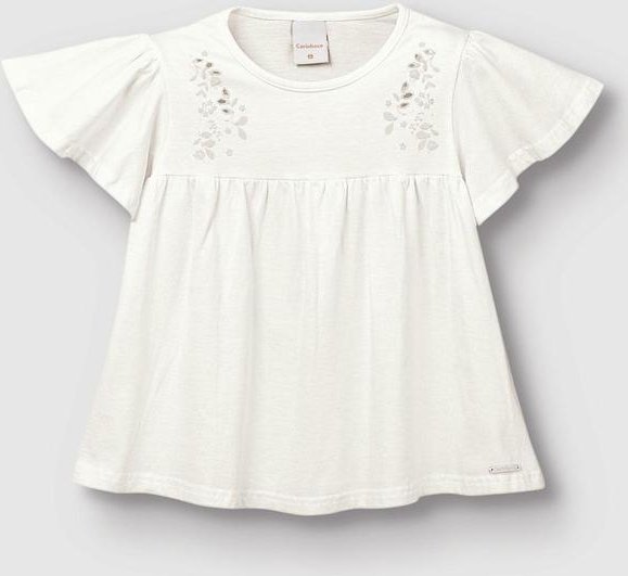 Blusa Ampla em Malha Off White