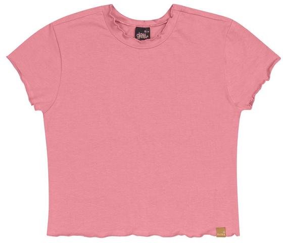 Imagem principal Blusa Baby Look em Cotton Juvenil Rosa Gloss Gloss