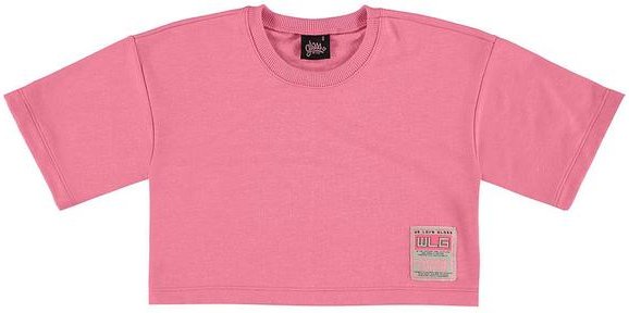 Imagem principal Blusa Básica Cropped em Moletom Rosa Pink Gloss Gloss