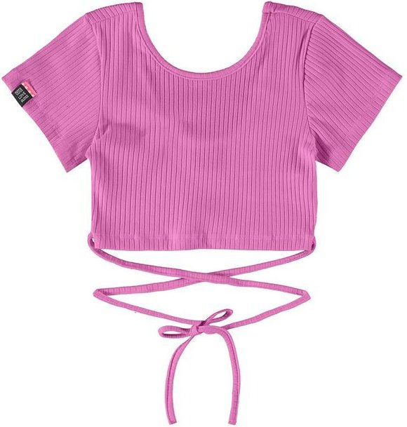 Imagem principal Blusa Básica Cropped em Ribana Roxo Gloss Gloss