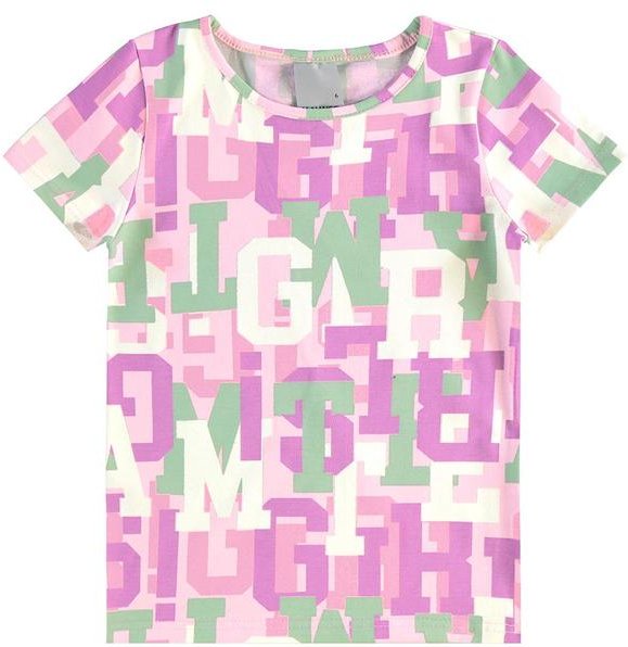 Blusa Básica Letras Rosa Claro