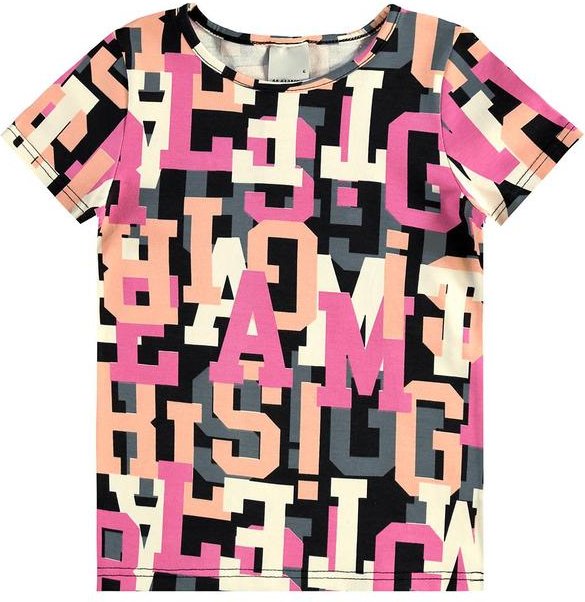 Blusa Básica Letras Salmão