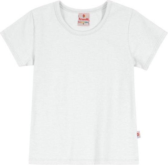 Blusa Básica Menina em Cotton Branco