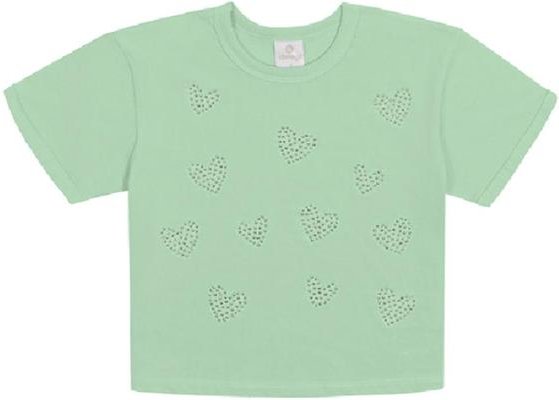 Imagem principal Blusa Coração Strass Verde Menta Abrange Abrange