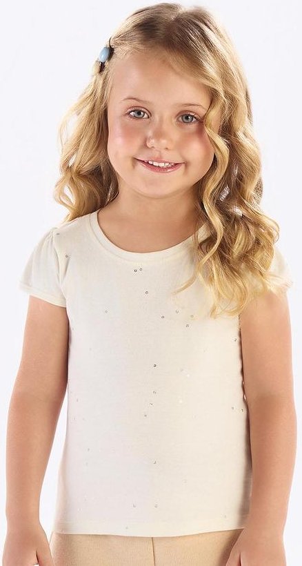 Imagem principal Blusa Cotton Leve com Gliter e Paetê Bege Pulla Bulla Pulla Bulla