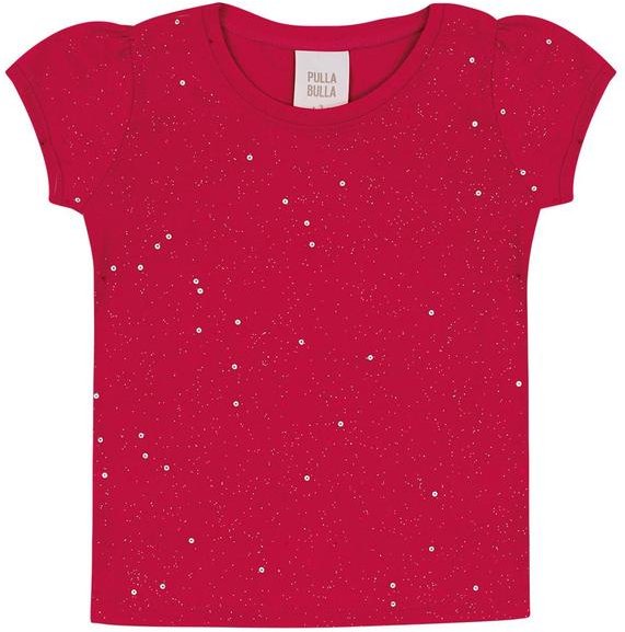 Imagem principal Blusa Cotton Leve com Gliter e Paetê Vermelho Pulla Bulla Pulla Bulla