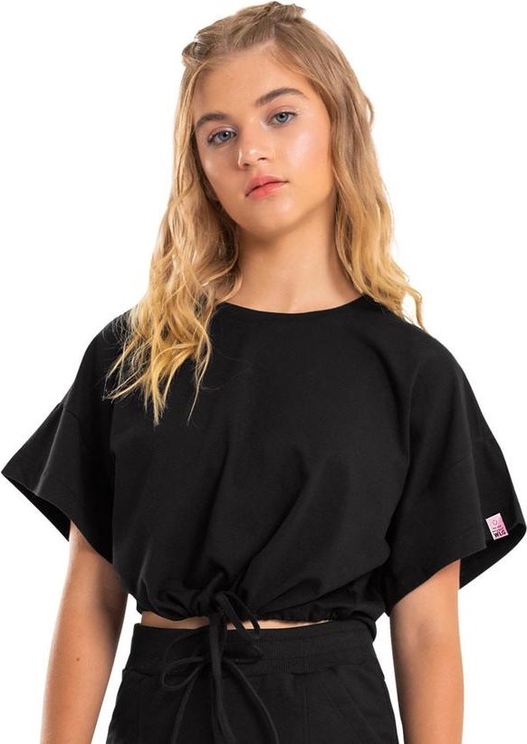 Imagem principal Blusa Cropped Básica Infantil Preto Gloss Gloss