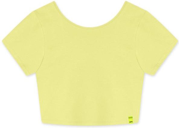 Blusa Cropped Manga Curta Juvenil Verde