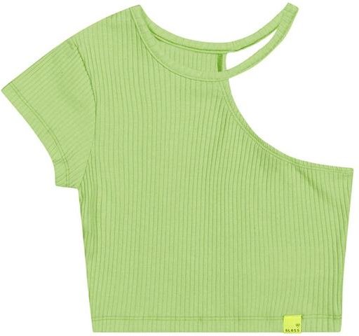 Imagem principal Blusa Cropped Ribana Canelada Juvenil Verde Gloss Gloss