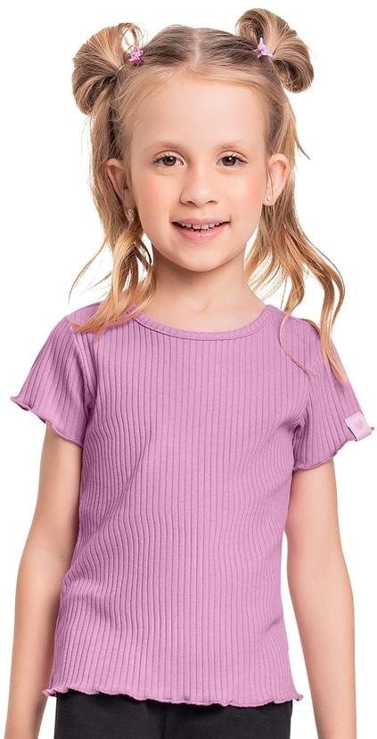 Imagem principal Blusa em Ribana Canelada para Menina Roxo Quimby Quimby