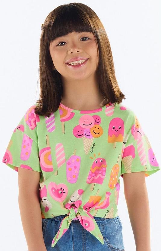 Imagem principal Blusa Estampada Menina Verde Quimby Quimby