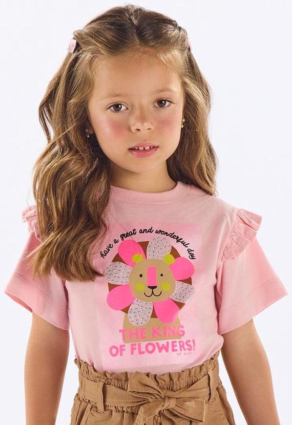 Imagem principal Blusa Infantil Algodão com Strass Rosa Up Baby Up Baby