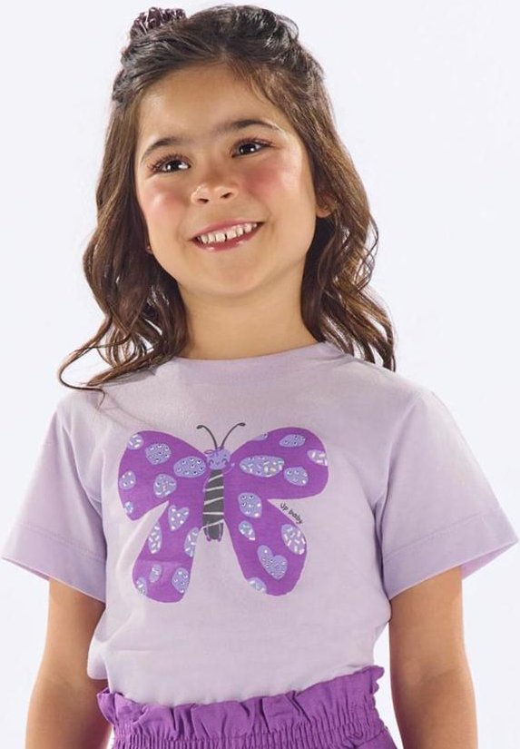 Imagem principal Blusa Infantil Algodão com Strass Roxo Up Baby Up Baby