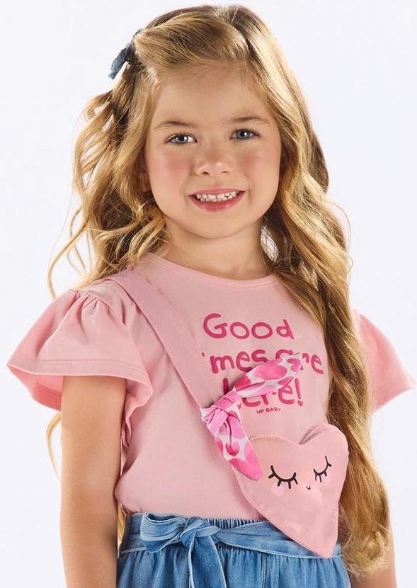 Imagem principal Blusa Infantil Cotton com Laço Rosa Up Baby Up Baby