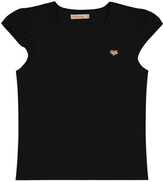 Imagem principal Blusa Infantil Cotton Menina Preto Trick Nick Trick Nick