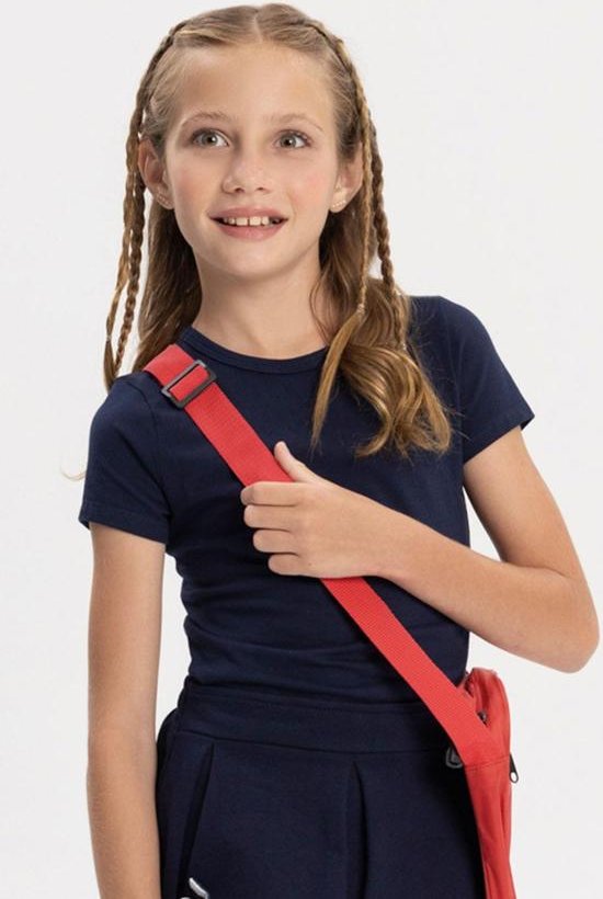 Blusa Infantil em Malha Cotton Básica Azul