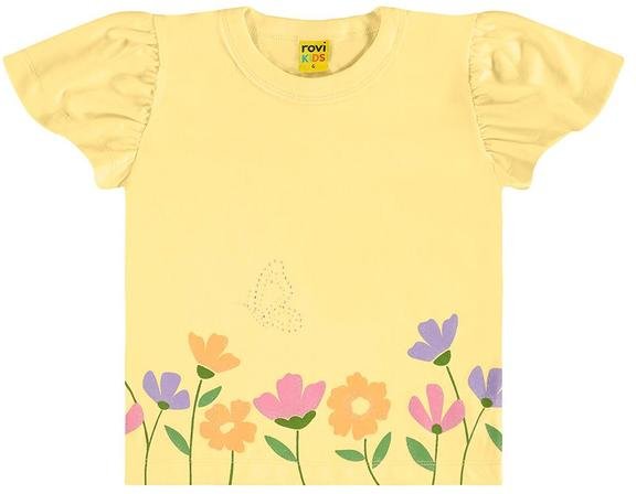 Blusa Infantil em Meia Malha Amarelo