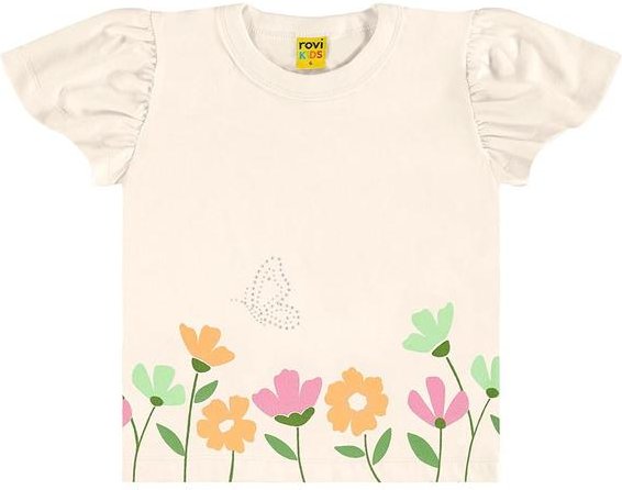 Blusa Infantil em Meia Malha Bege