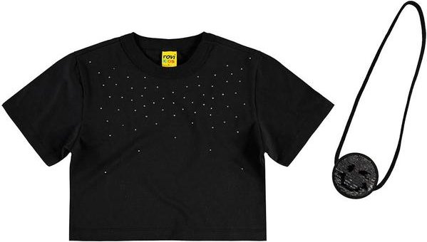 Imagem principal Blusa Infantil em Meia Malha Preto Rovi Kids Rovi Kids
