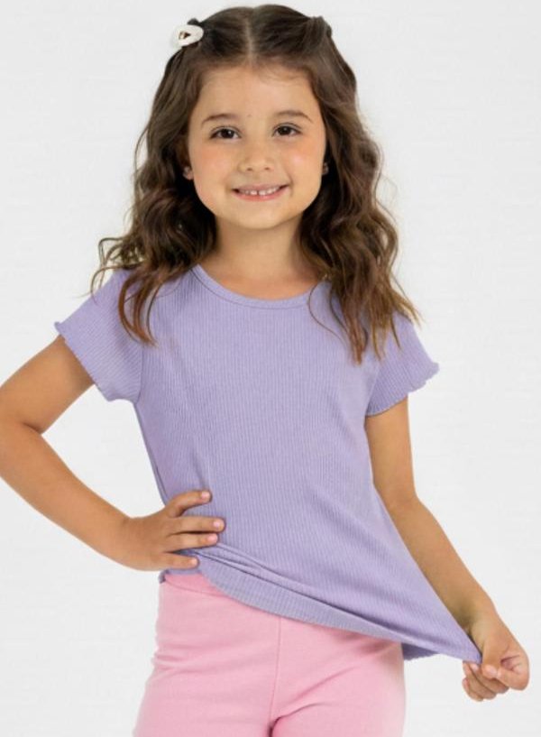 Imagem principal Blusa Infantil em Ribana Guloseima Roxo