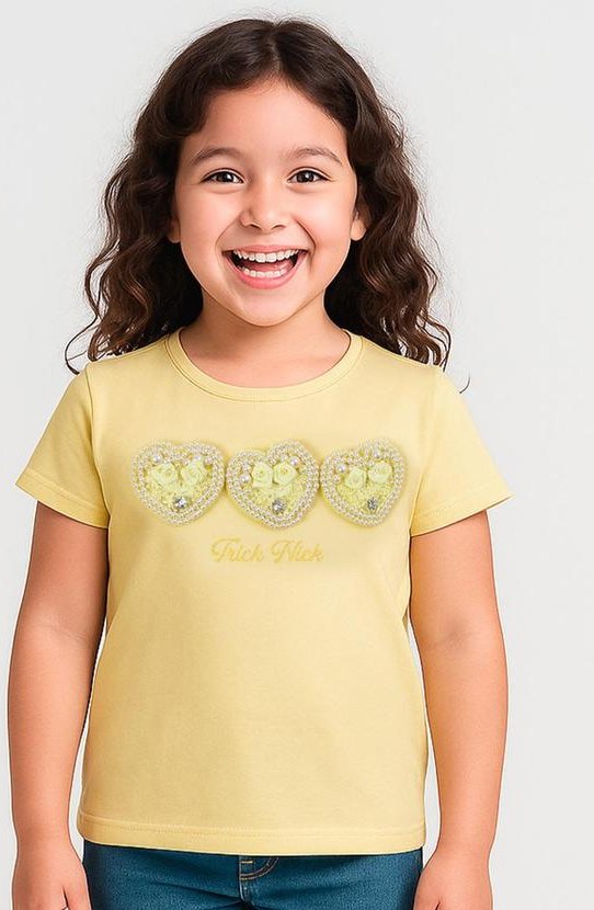 Imagem principal Blusa Infantil Manga Curta Amarelo Trick Nick Trick Nick