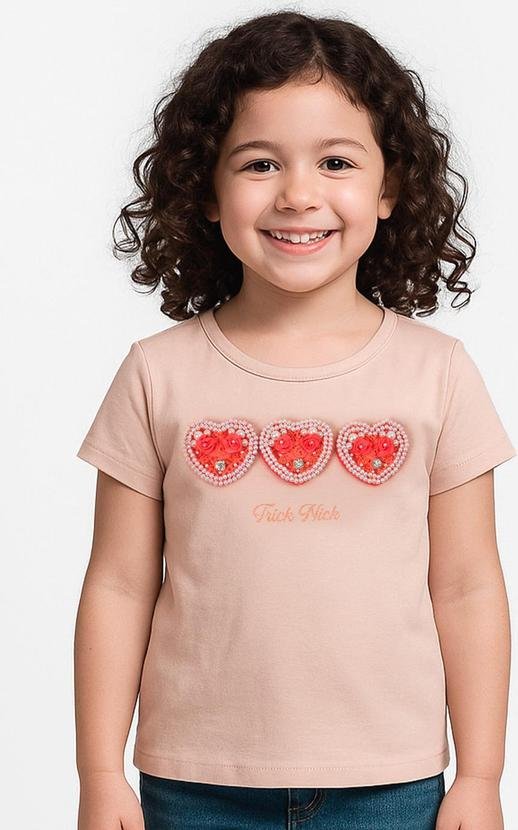 Imagem principal Blusa Infantil Manga Curta Rosa Trick Nick Trick Nick