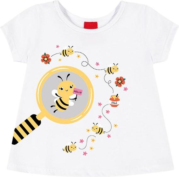 Imagem principal Blusa Infantil Menina Abelhas Branco Kyly Kyly